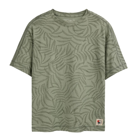 T-shirt Vert Garçon Teddy Smith Feuillage