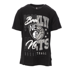 T-shirt Noir/Gris Garçon NBA Brooklyn Nets