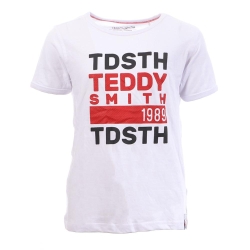 T-shirt Blanc Garçon Teddy Smith Dustin
