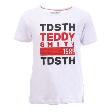 T-shirt Blanc Garçon Teddy Smith Dustin