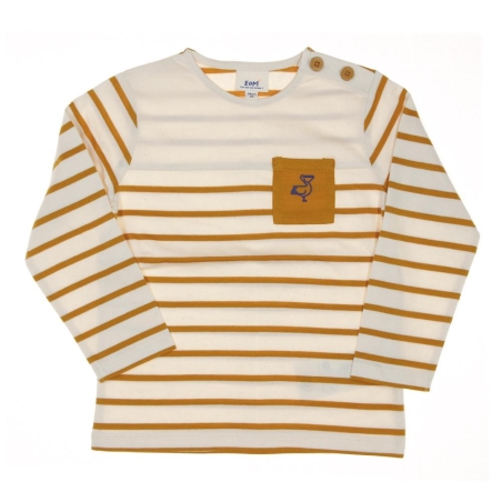 T-shirt Jaune à Rayures Garçon EOM Loriso
