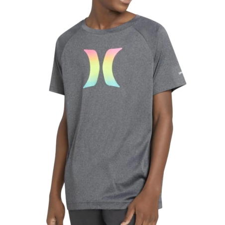 T-shirt Gris Enfant Hurley Ombre Icon Upf