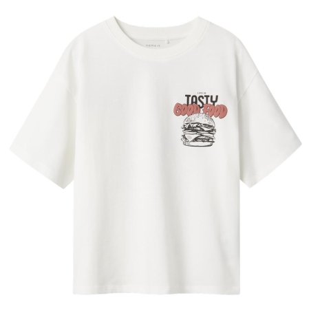 T-shirt Blanc Garçon Name it Mtibilbo