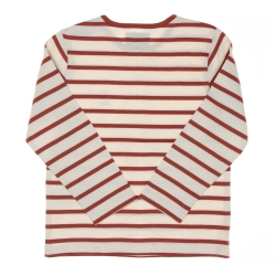 T-shirt Marinière Rose/Beige Enfant EOM Loris