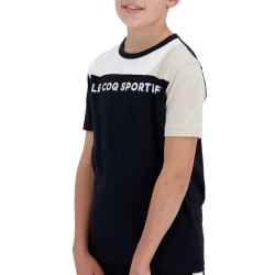 T-Shirt Blanc/Noir Garçon Le Coq Sportif Graphique