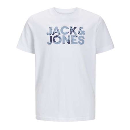 T-shirt Blanc Garçon Jack & Jones Corp Splash