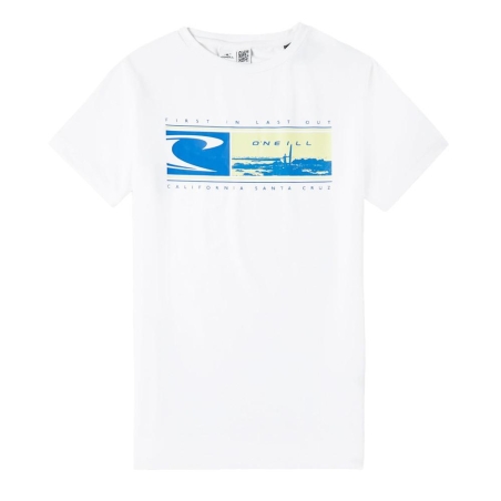 T-shirt Blanc Garçon surf O'Neill Hybrid