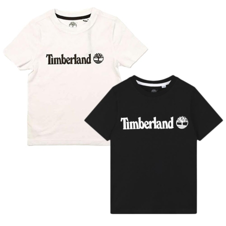 Lot de 2 T-Shirts Blanc/Noir Ado Timberland T60145