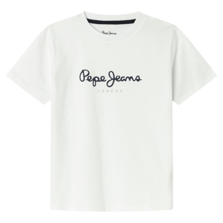 T-shirt Blanc Garçon Pepe Jeans New Art