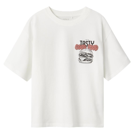 T-shirt Blanc Garçon Name it Tibilbo
