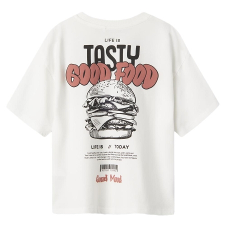 T-shirt Blanc Garçon Name it Tibilbo