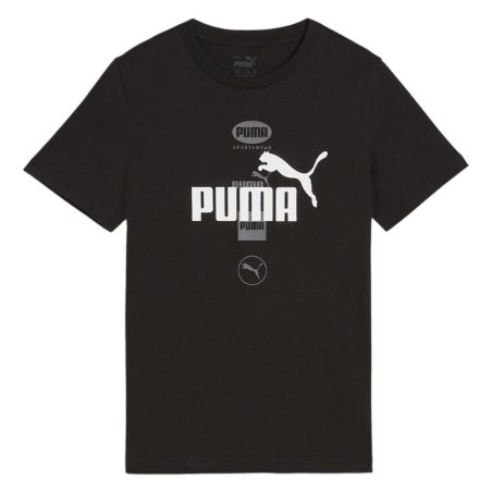 T-shirt Noir Garçon Puma Power Graphic 681858