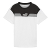 T-shirt Blanc/Noir/Gris Garçon Puma Power Colorblock