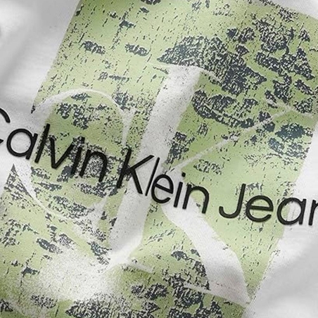 T-shirt Blanc Garçon Calvin Klein Jeans Second Skin