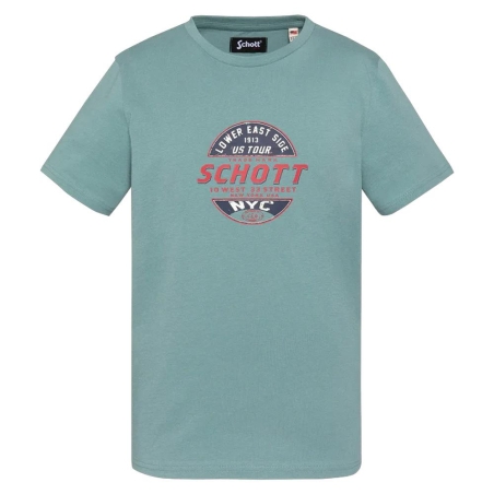 T-Shirt Vert Garçon Schott Print