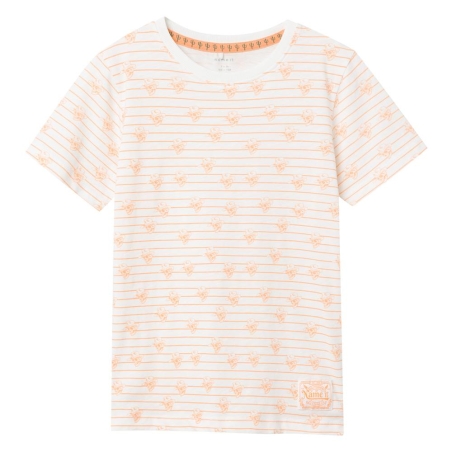 T-shirt Blanc/Orange Garçon Name It Kent