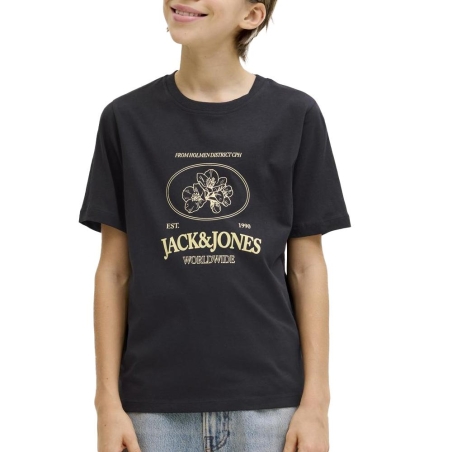 T-Shirt Noir Garçon Jack & Jones Tucket