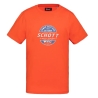 T-shirt Orange Garçon Schott USTOUR