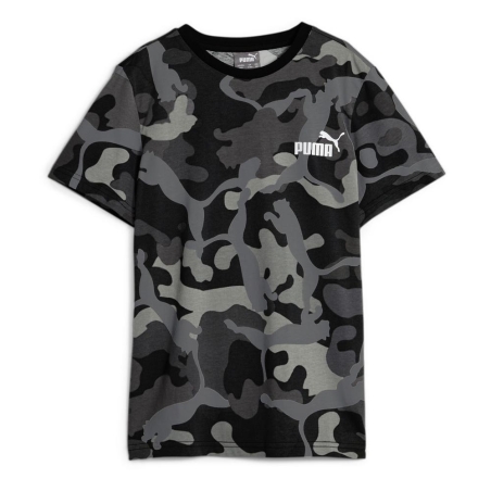 T-shirt Noir/Kaki Garçon Puma Camo