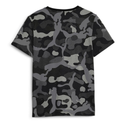 T-shirt Noir/Kaki Garçon Puma Camo