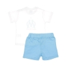 OM Ensemble Blanc/Bleu Bébé