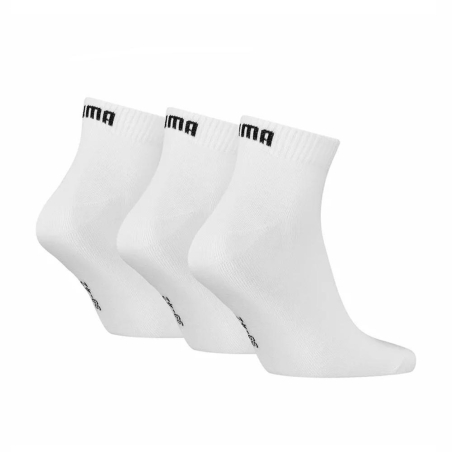 X3 Paires de Chaussettes Blanches Mixte Puma Quarter