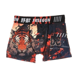 Boxer Noir/Orange à Imprimés Garçon Freegun TIG