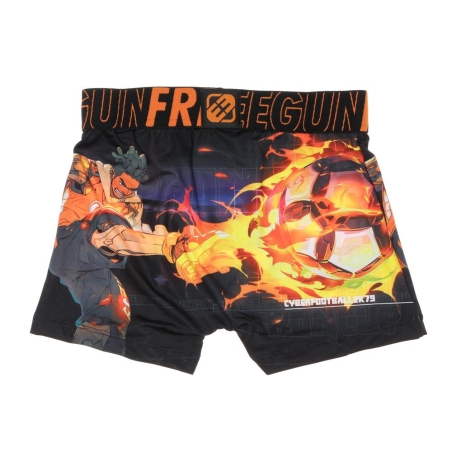Boxer Noir/Orange à Imprimés Garçon Freegun NIN
