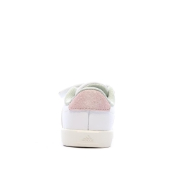 Baskets Blanches/Roses/Grises Fille Adidas Court 3.0