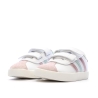 Baskets Blanches/Roses/Grises Fille Adidas Court 3.0