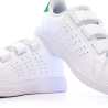 Baskets Blanches Garçon/Fille Adidas Advantage Base 2.0