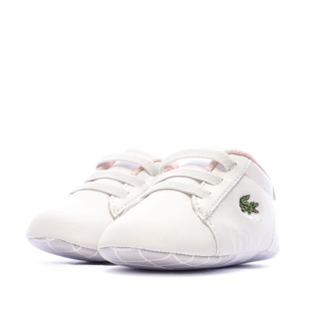 Baskets Blanches/Rose Bébé Lacoste Carnaby Set 225