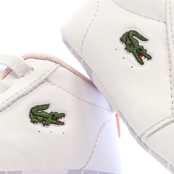 Baskets Blanches/Rose Bébé Lacoste Carnaby Set 225