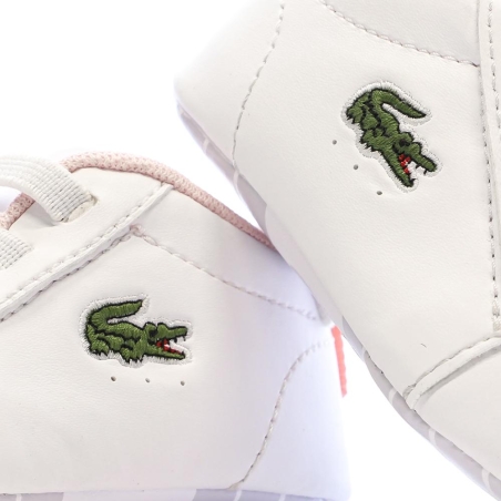 Baskets Blanches/Rose Bébé Lacoste Carnaby Set 225
