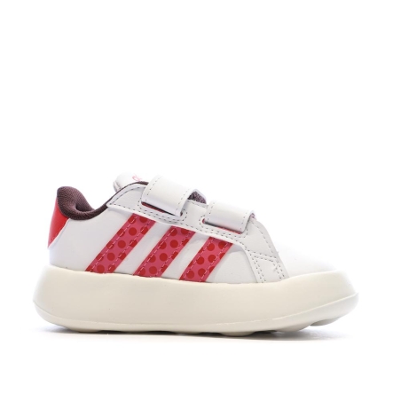 Baskets Blanches/Rouges Fille Adidas Grand Court Minnies