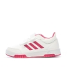 Baskets Blanches/Roses Fille Adidas Tensaur