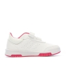 Baskets Blanches/Roses Fille Adidas Tensaur