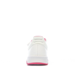 Baskets Blanches/Roses Fille Adidas Tensaur