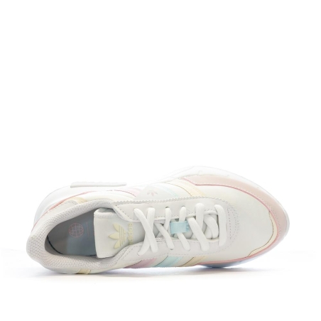 Baskets Rose/Blanche Fille Adidas Retropy F2 J GX9229