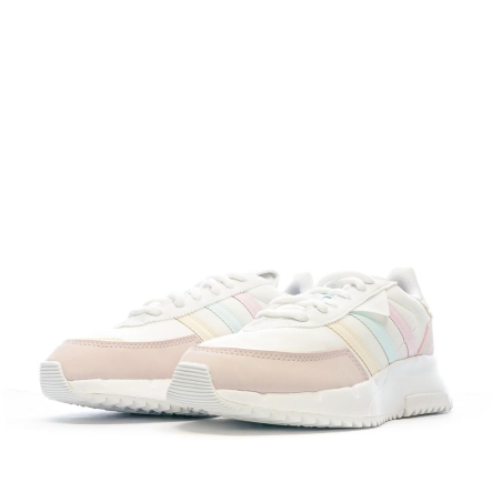 Baskets Rose/Blanche Fille Adidas Retropy F2 J GX9229