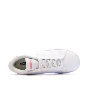 Baskets Blanches Fille/Femme Adidas Advantage Base 2.0