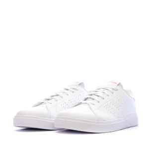 Baskets Blanches Fille/Femme Adidas Advantage Base 2.0
