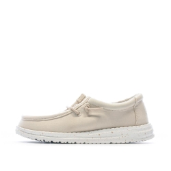 Chaussures Beige Fille Hey Dude Wally Youth Slub Canvas