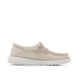 Chaussures Beige Fille Hey Dude Wally Youth Slub Canvas