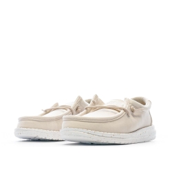 Chaussures Beige Fille Hey Dude Wally Youth Slub Canvas