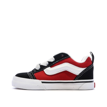 Baskets Noir/Rouge Enfant Vans Knu Skool Elastic