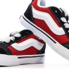 Baskets Noir/Rouge Enfant Vans Knu Skool Elastic