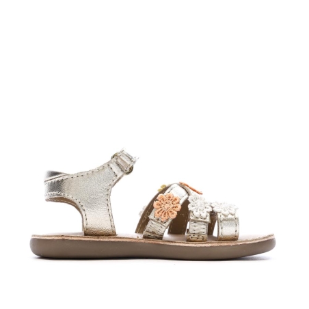 Sandales Doré à fleurs Fille Mod8 Mo Cloflore