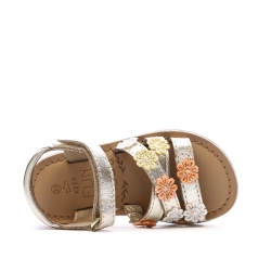 Sandales Doré à fleurs Fille Mod8 Mo Cloflore
