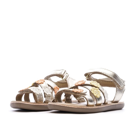 Sandales Doré à fleurs Fille Mod8 Mo Cloflore